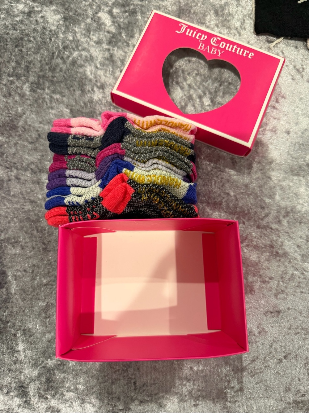 Juicy Couture Multicolor Baby Socks- 6 Pack